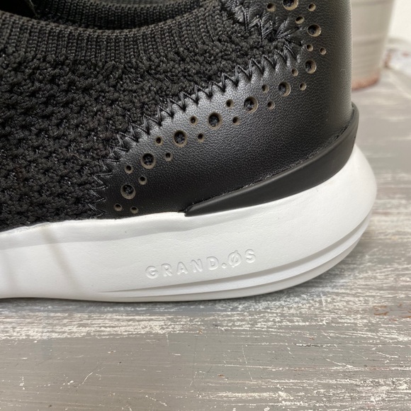 Cole Haan Ella 2 black and white grand knit lace up sneakers size 8.5B - Picture 3 of 11